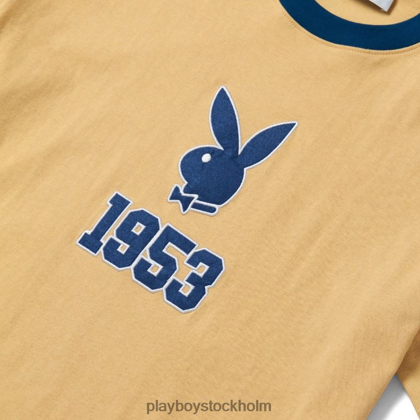 1953 kortärmad t-shirt Playboy män 62L66F292 senap Kläder