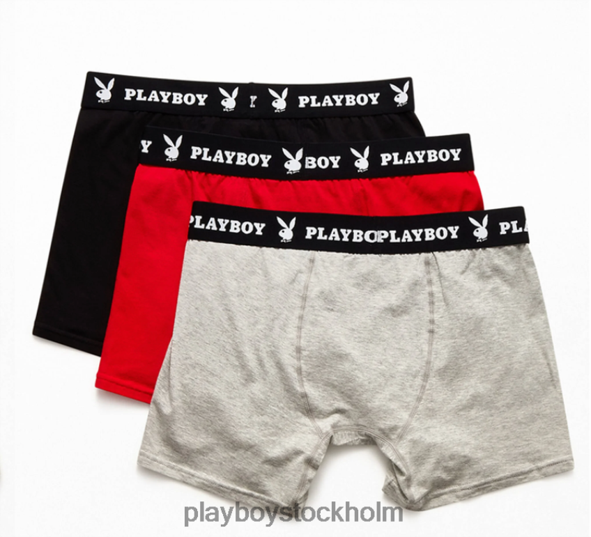 3-pack boxershorts Playboy män 62L66F681 mång Kläder