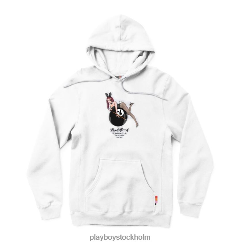 8-ball tokyo club hoodie Playboy män 62L66F347 vit Kläder