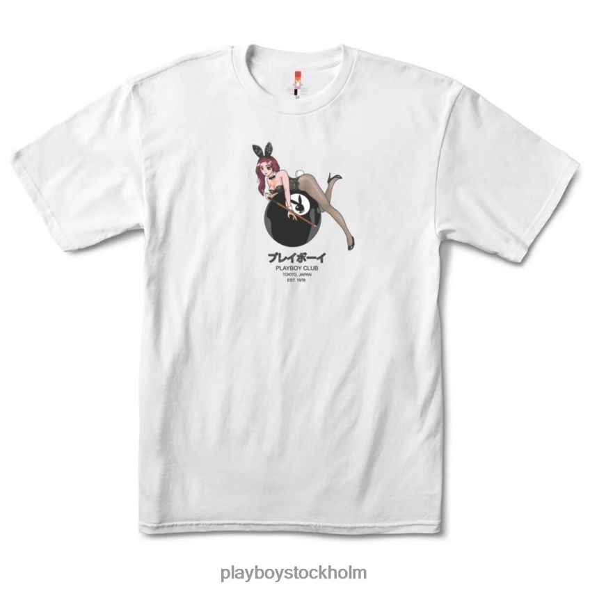 8-ball tokyo club t-shirt Playboy män 62L66F40 vit Kläder