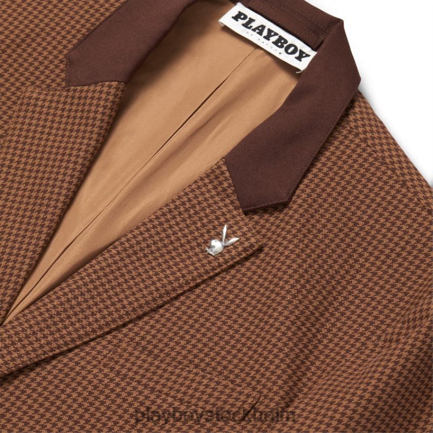 Hundstooth blazer Playboy män 62L66F455 brun Kläder