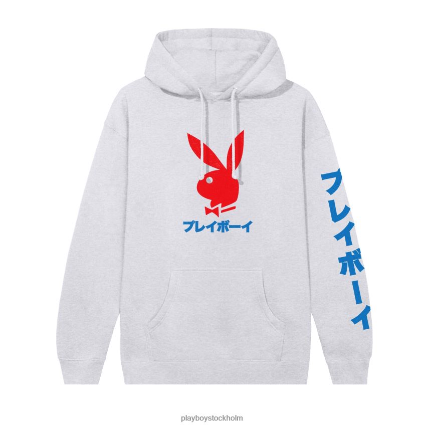 Japansk hoodie med kaninhuvud Playboy män 62L66F391 gråmelerad Kläder