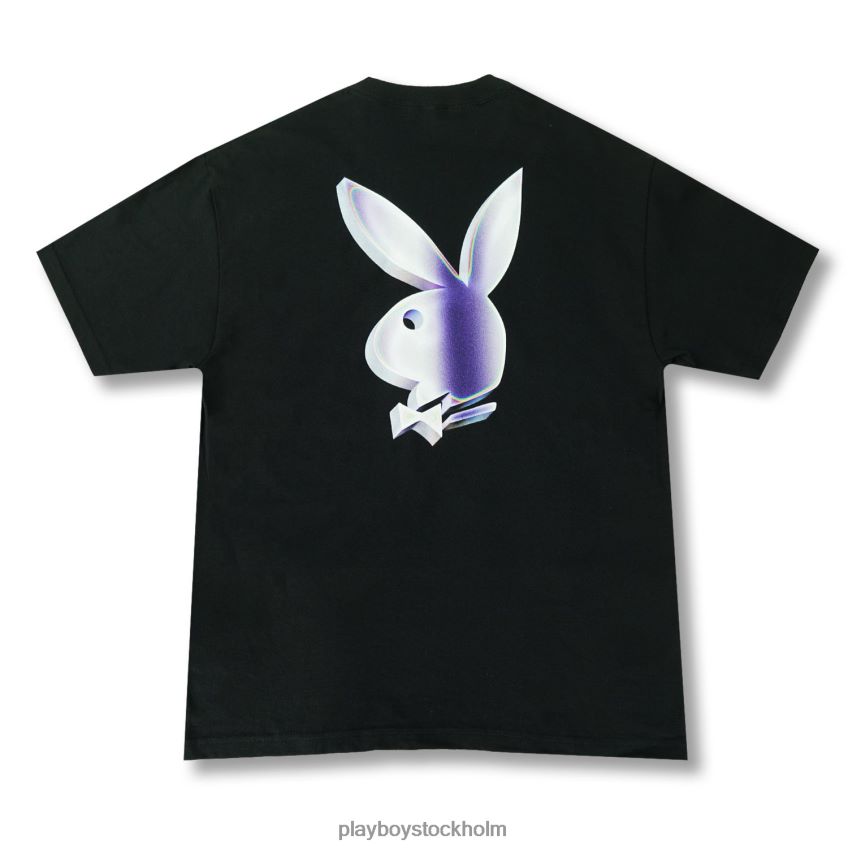 T-shirt med kaninhuvud i krom Playboy män 62L66F23 svart Kläder