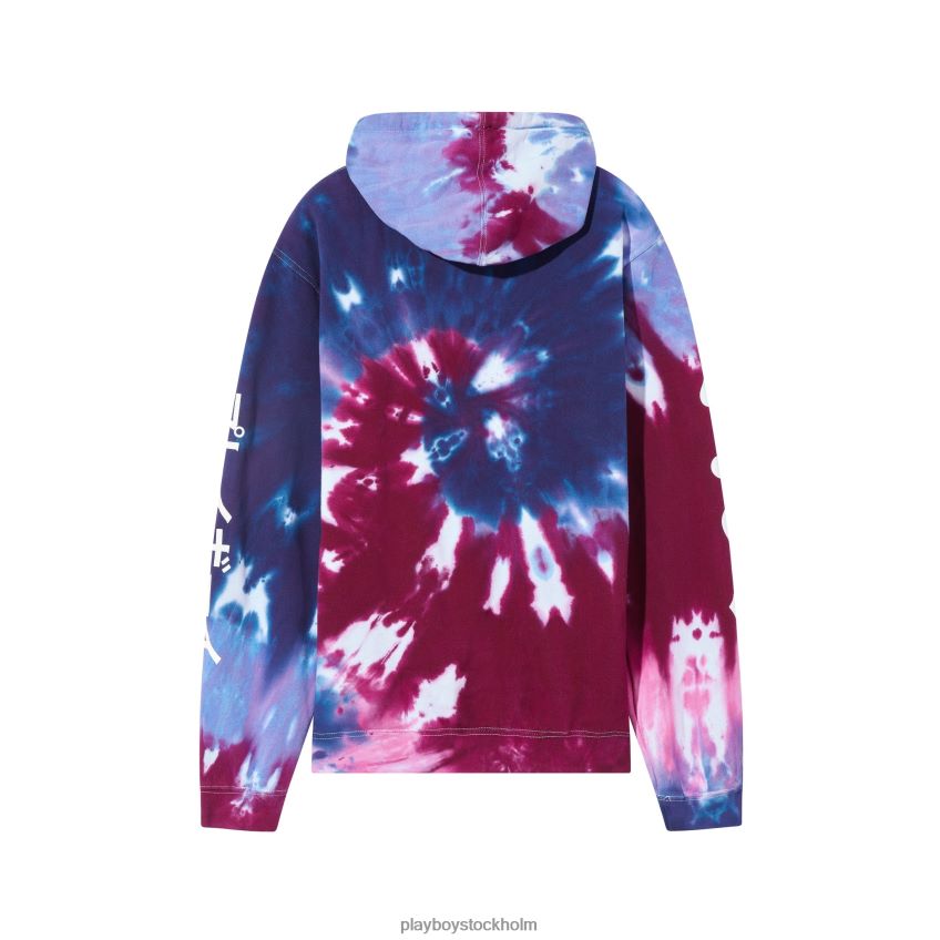 ace of spades tie dye hoodie Playboy män 62L66F483 lila passion Kläder