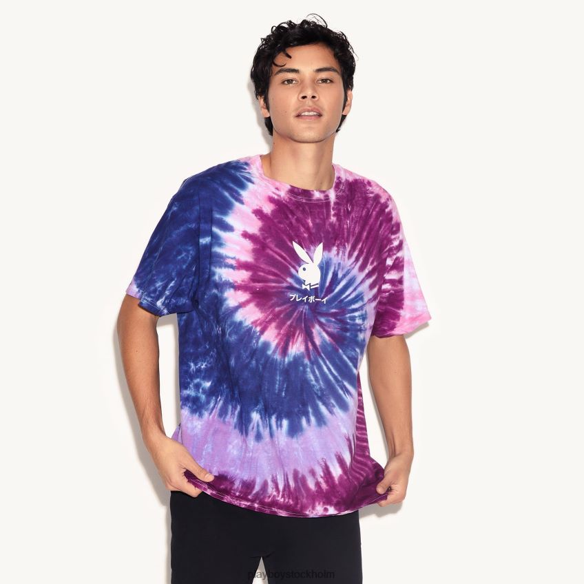 ace of spades tie-dye t-shirt Playboy män 62L66F252 lila Kläder