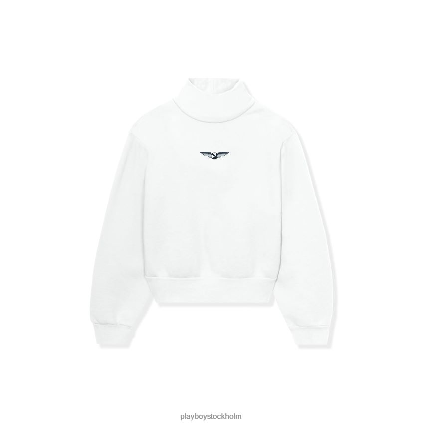 aviation wings höghalsad cropped sweatshirt Playboy kvinnor 62L66F1162 ben Kläder