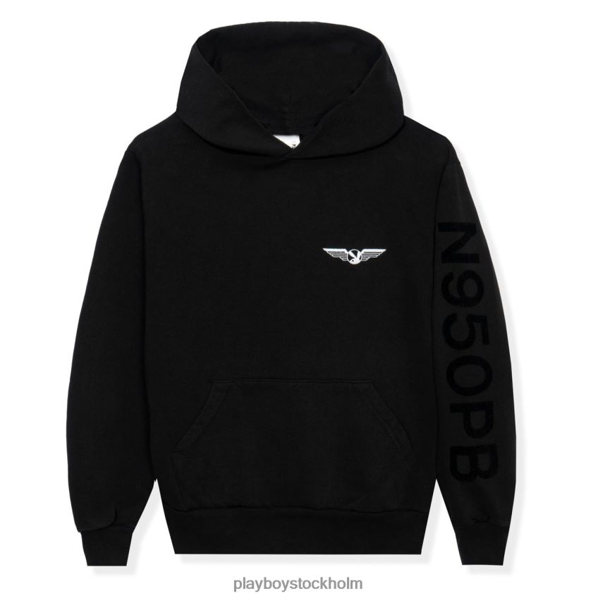 aviation wings n950pb hoodie Playboy män 62L66F451 svart Kläder