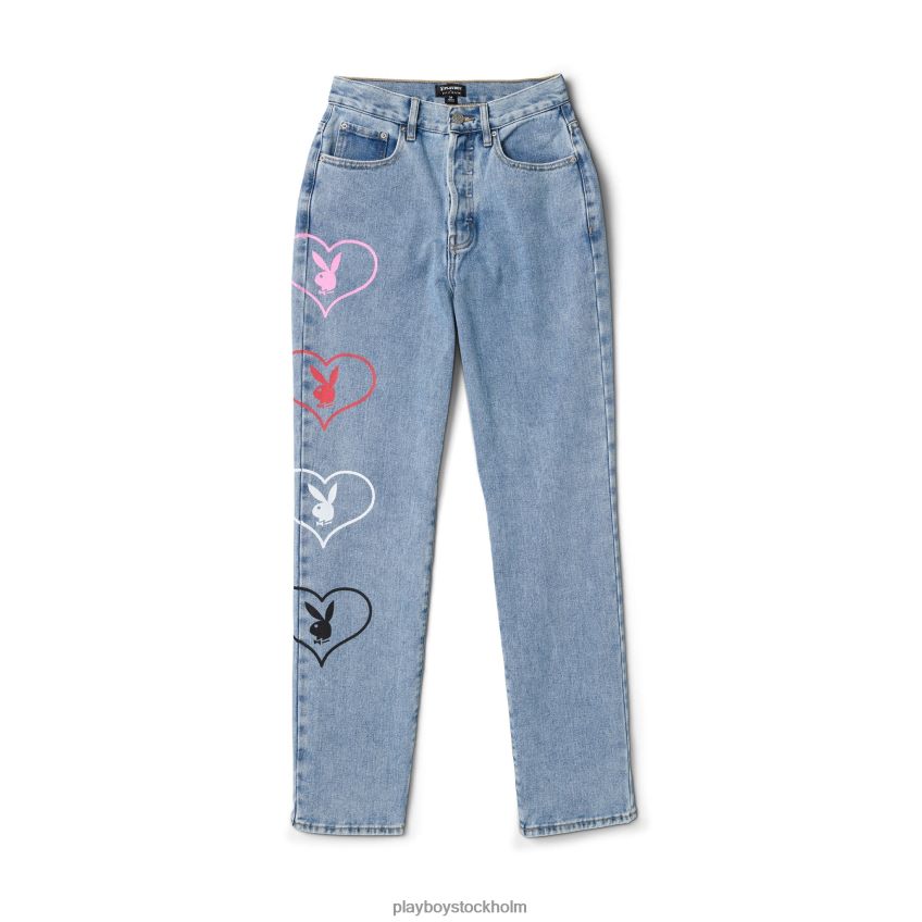 baggy bunny heart jeansbyxor amore Playboy kvinnor 62L66F1179 original Kläder