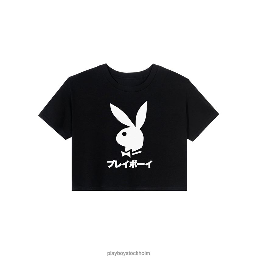 beskuren japansk t-shirt med kaninhuvud Playboy kvinnor 62L66F944 svart Kläder