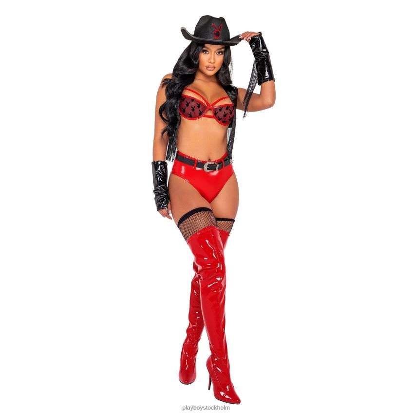 buckaroo cowgirl - 5st set Playboy kvinnor 62L66F1364 svart röd Kläder