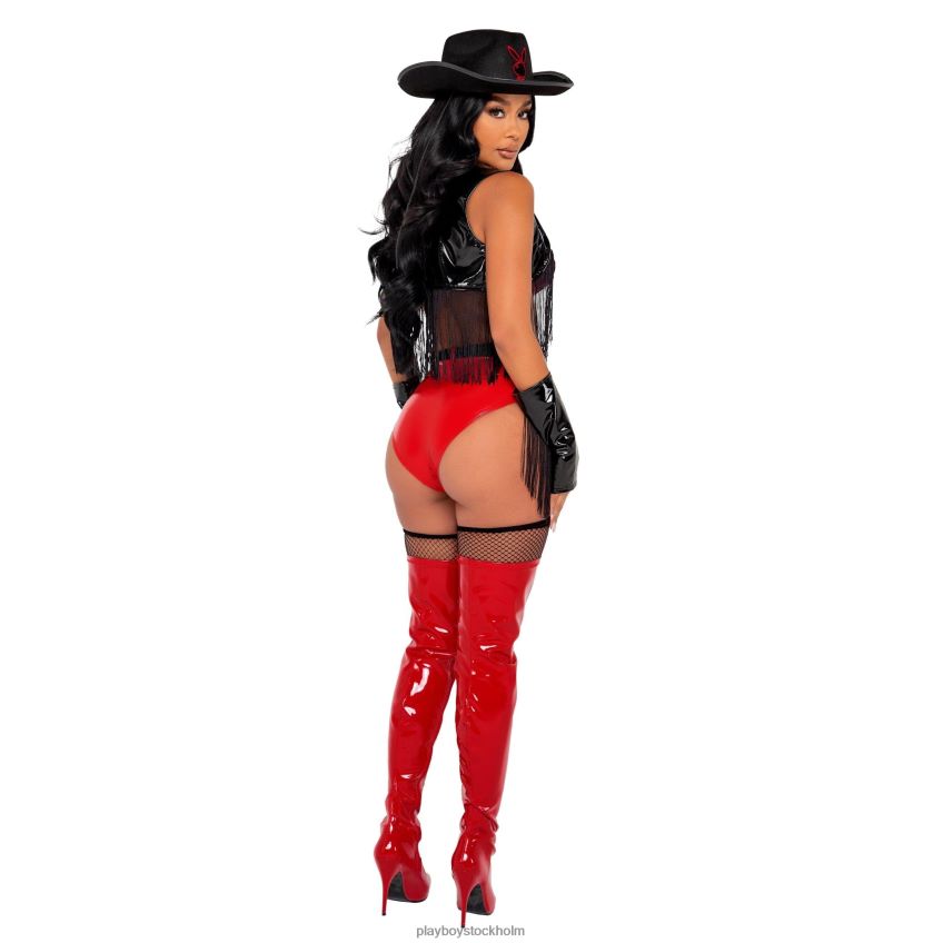 buckaroo cowgirl - 5st set Playboy kvinnor 62L66F1364 svart röd Kläder