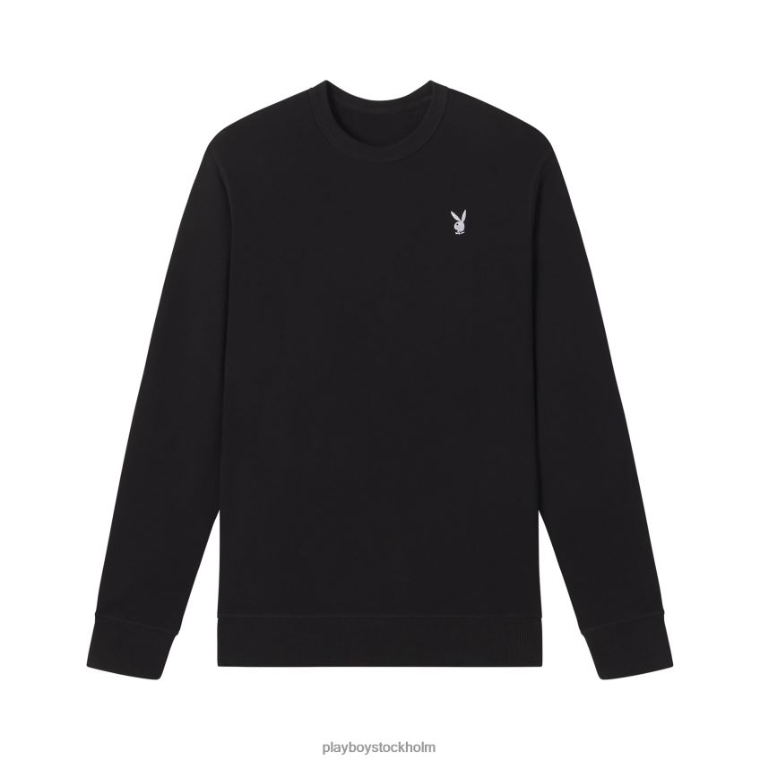 bunny basics crewneck Playboy män 62L66F522 svart Kläder