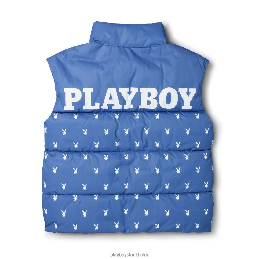 bunny puffer väst Playboy kvinnor 62L66F1128 blå Kläder