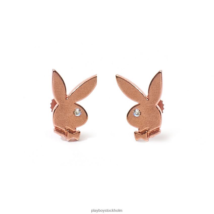 bunny stud örhängen Playboy män 62L66F882 rosa guld tillbehör