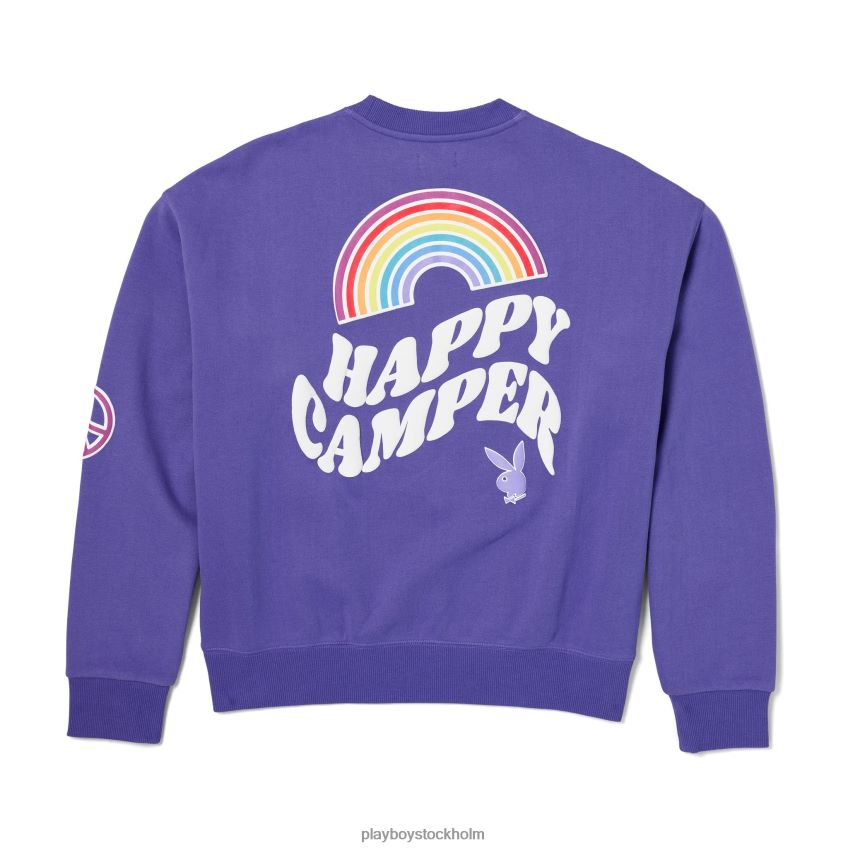 cabin fever sweatshirt med rund hals Playboy kvinnor 62L66F1124 lila överflöd Kläder