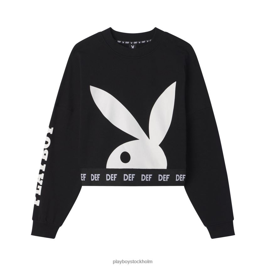 cropped logotyp crewneck Playboy kvinnor 62L66F1073 original Kläder