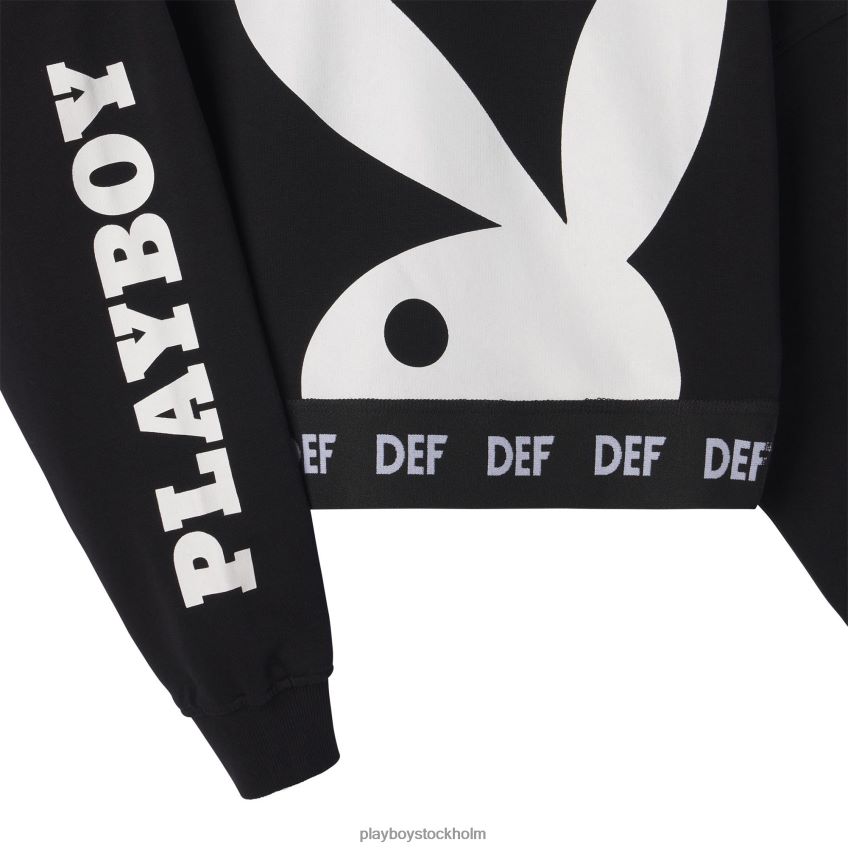 cropped logotyp crewneck Playboy kvinnor 62L66F1073 original Kläder