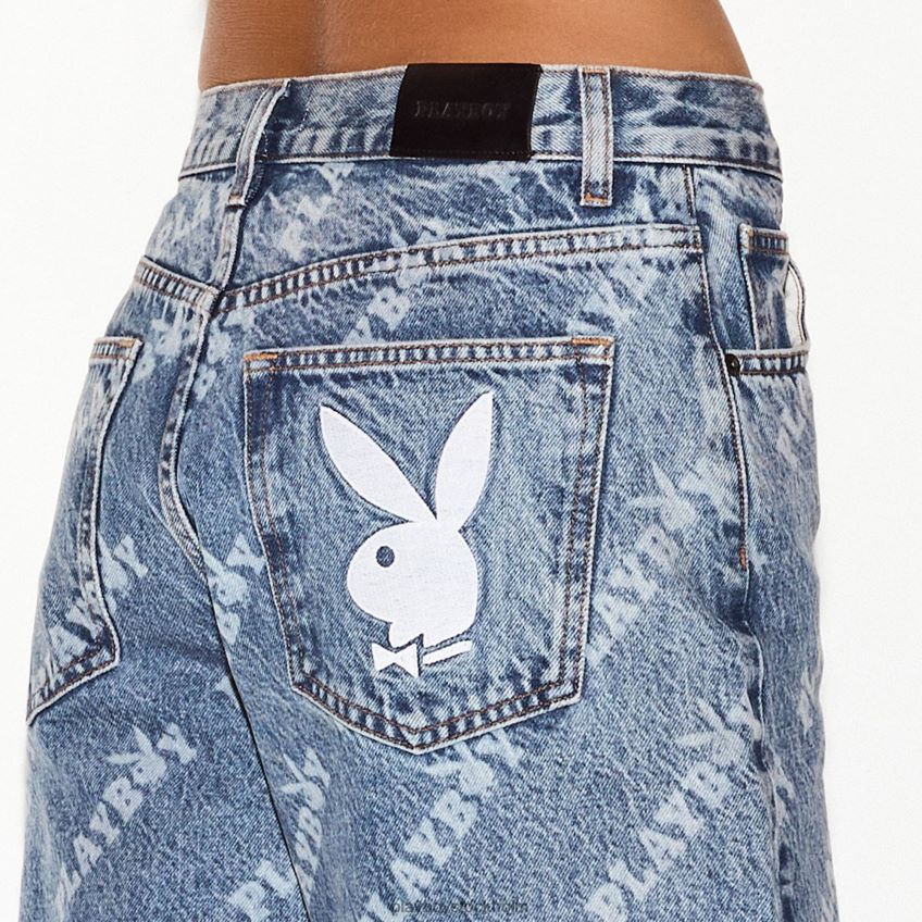 den låga skaterjeanen Playboy kvinnor 62L66F1191 medium tvätt Kläder