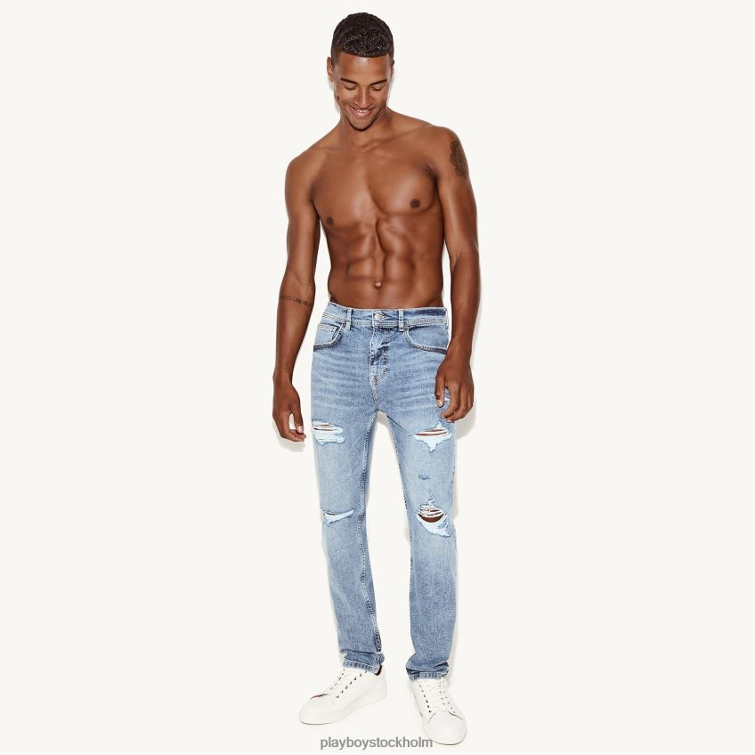 den skinny jean lätt tvätt förstöra Playboy män 62L66F545 original Kläder