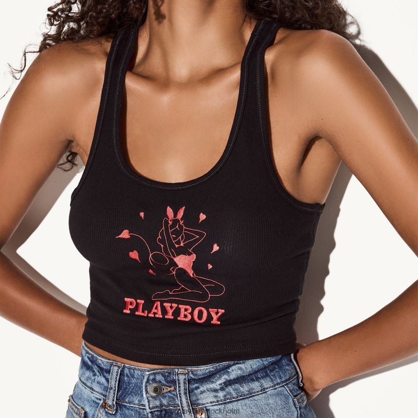 devil bunny racerback tank Playboy kvinnor 62L66F981 svart Kläder