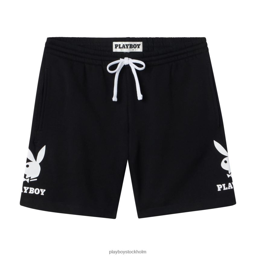 dubbla bunny sweatshorts Playboy män 62L66F592 svart Kläder