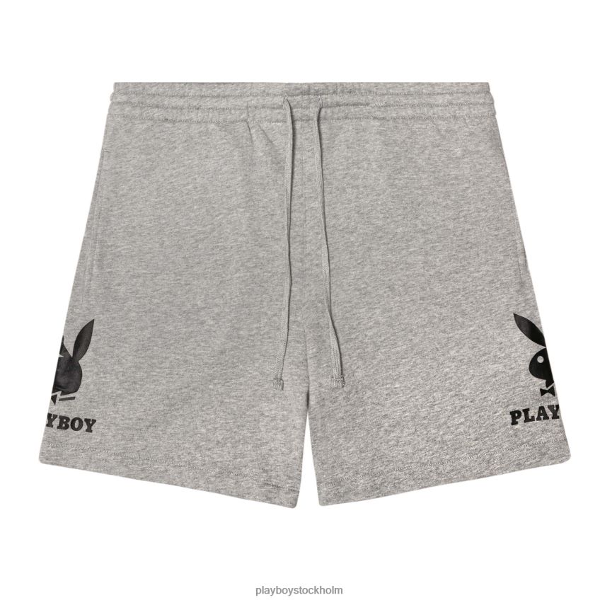 dubbla bunny sweatshorts Playboy män 62L66F593 grå Kläder