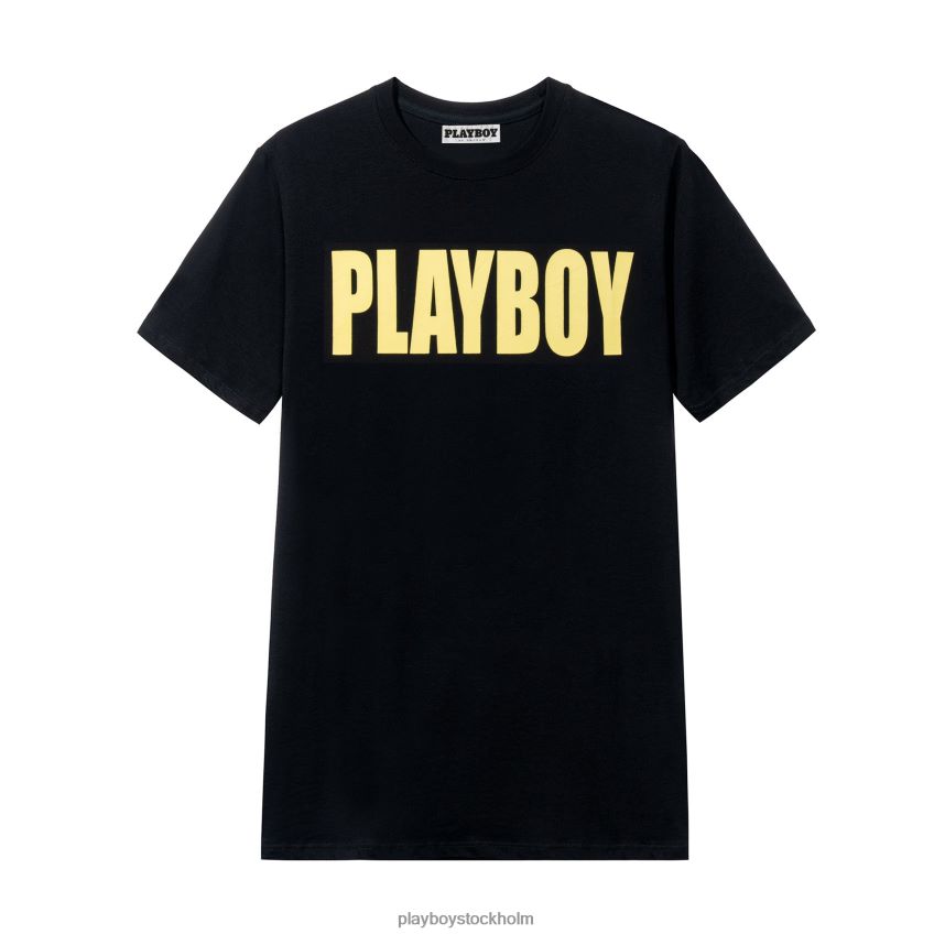 effekt t-shirt Playboy män 62L66F299 svart Kläder