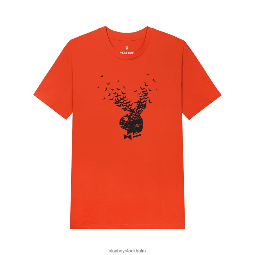 exploderande fladdermus-t-shirt Playboy män 62L66F197 orange Kläder