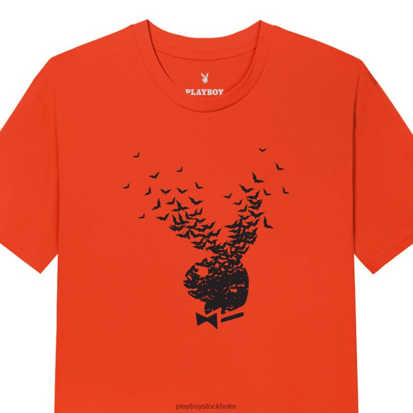 exploderande fladdermus-t-shirt Playboy män 62L66F197 orange Kläder