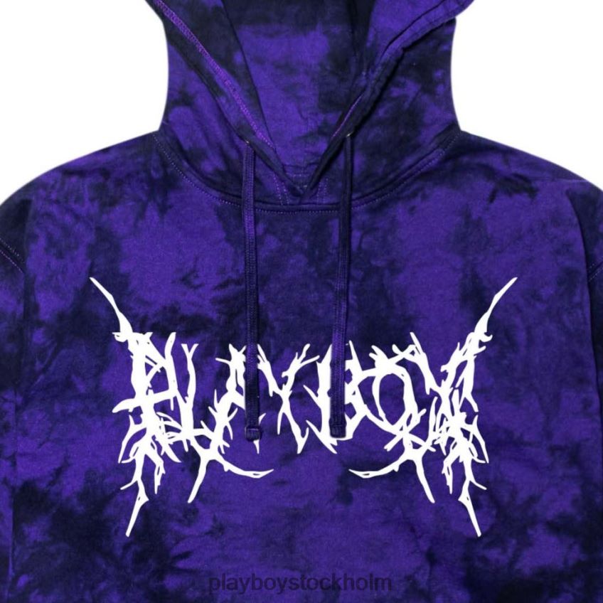 grenig masthead hoodie tie dye Playboy män 62L66F430 svart/lila Kläder