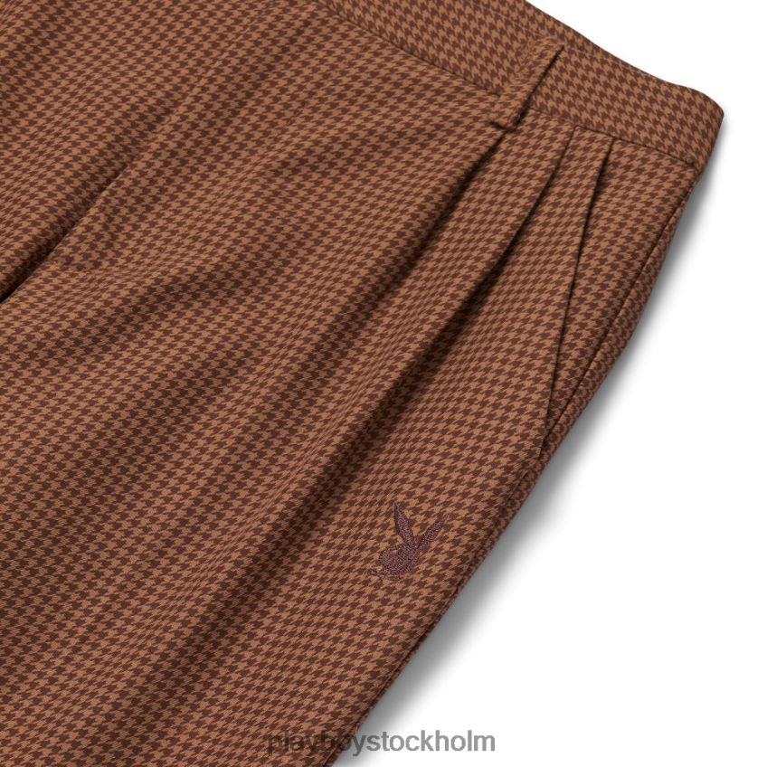 houndstooth byxa Playboy män 62L66F556 brun Kläder