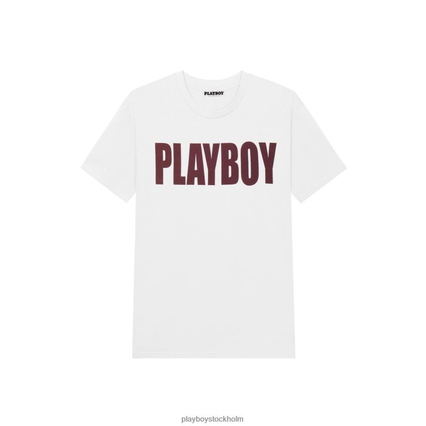 effekt t-shirt Playboy män 62L66F302 vit Kläder