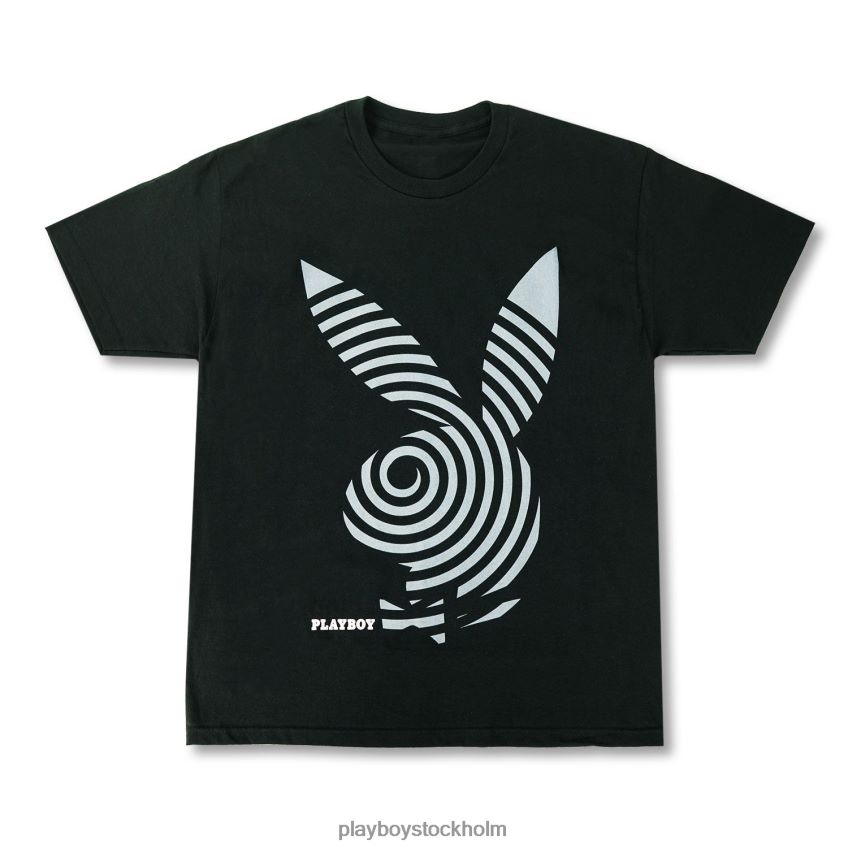 spiral t-shirt Playboy män 62L66F138 svart Kläder