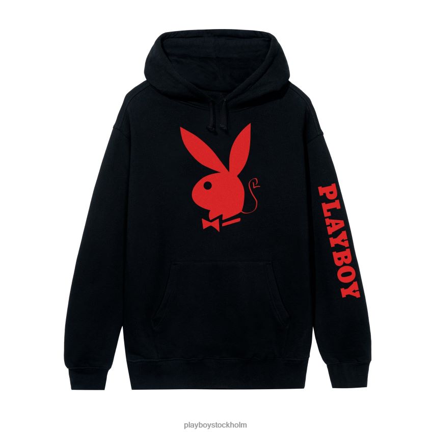 busig hoodie Playboy män 62L66F407 svart Kläder