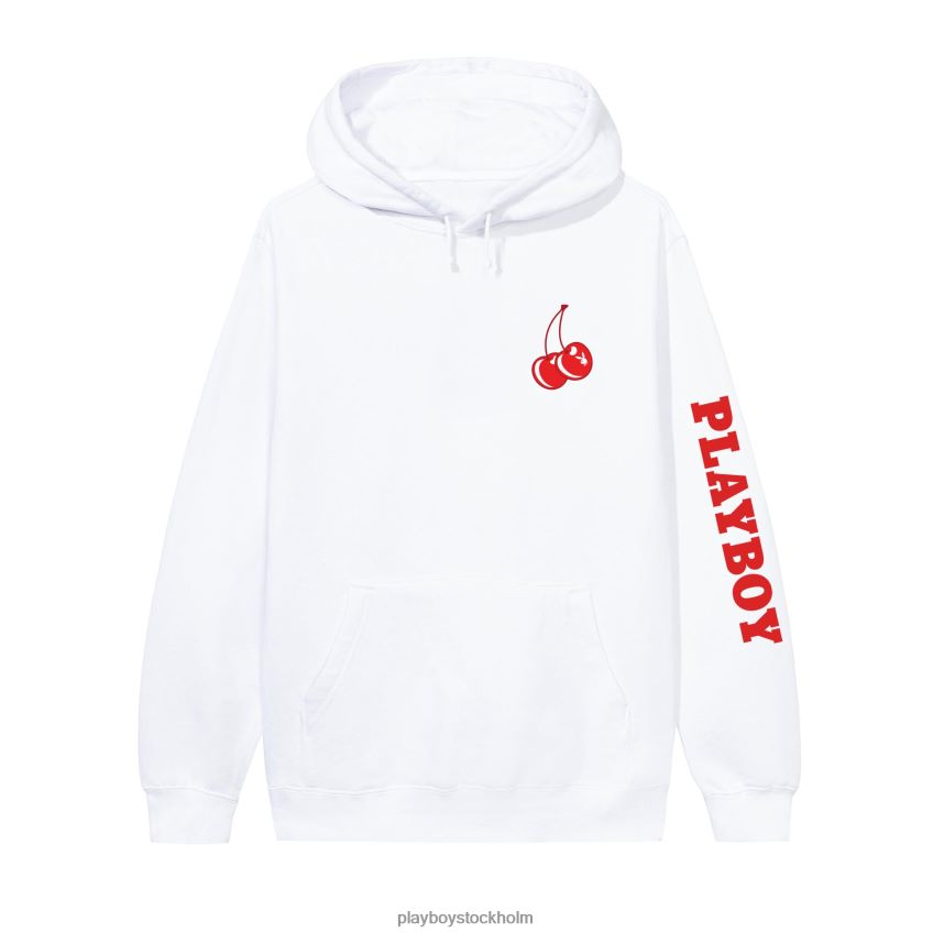 cherry bomb hoodie Playboy män 62L66F375 vit Kläder