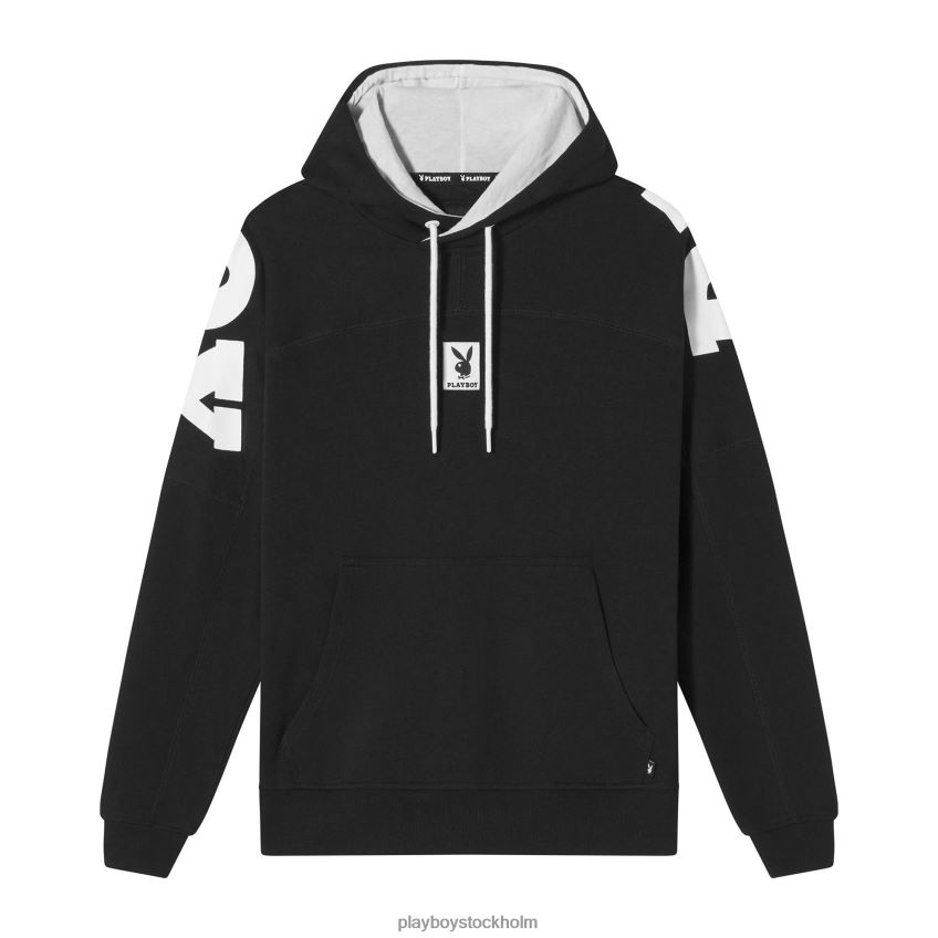 hoodie med kaninrygg Playboy män 62L66F473 svart Kläder