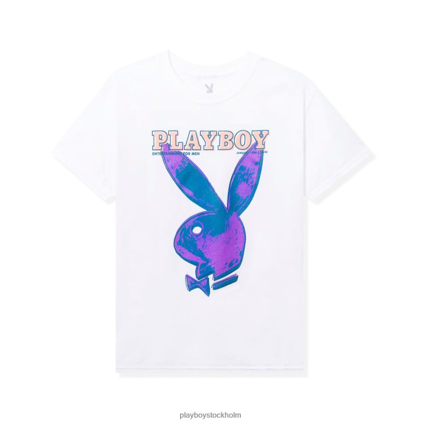 januari 1986 andy warhol täcka t-shirt Playboy män 62L66F88 vit Kläder