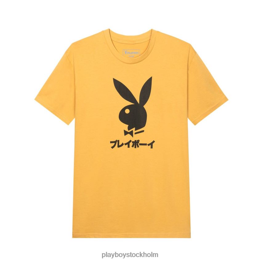 japansk t-shirt med kaninhuvud Playboy män 62L66F35 guld Kläder