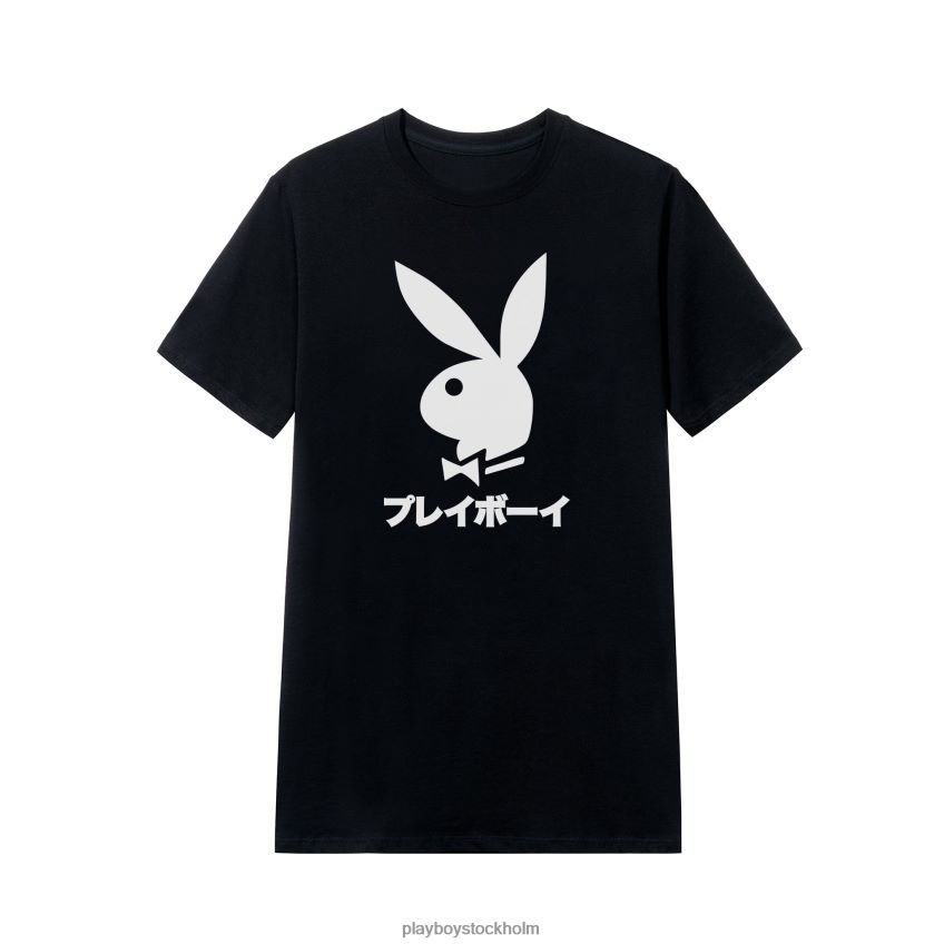 japansk t-shirt med kaninhuvud Playboy män 62L66F36 svart Kläder