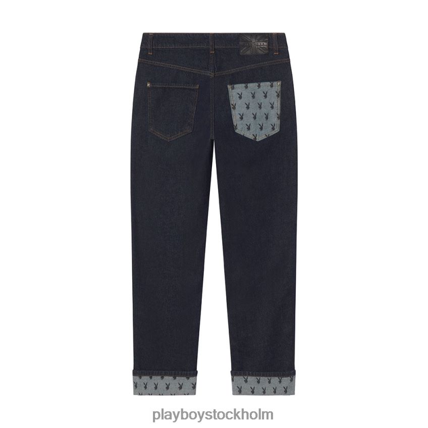 jeansbyxor Playboy x John Richmond män 62L66F534 mörkblå Kläder