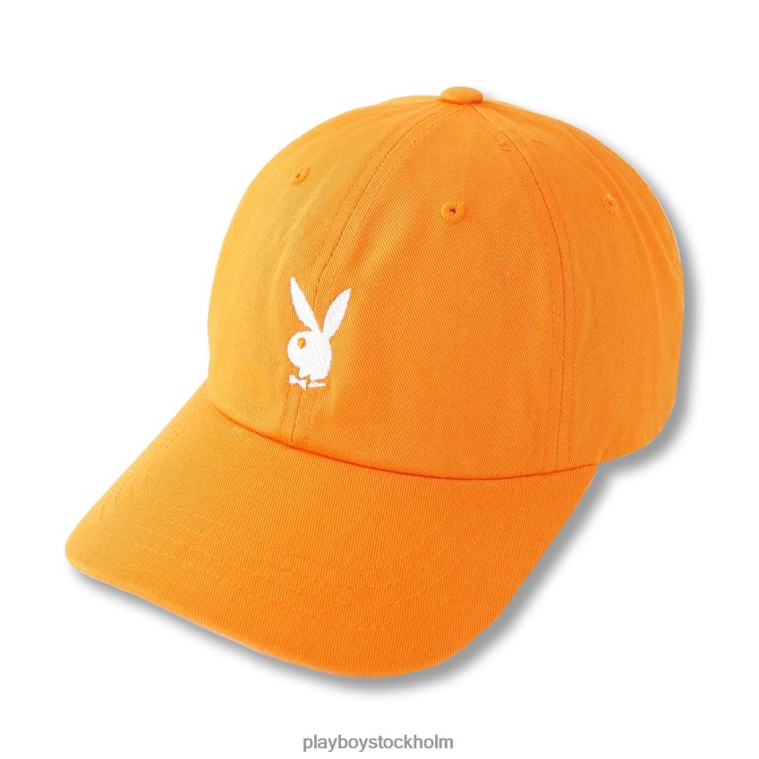 justerbar hatt med logotyp för kaninhuvud Playboy män 62L66F709 orange tillbehör