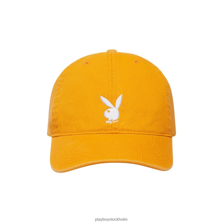 justerbar hatt med logotyp för kaninhuvud Playboy män 62L66F787 orange tillbehör