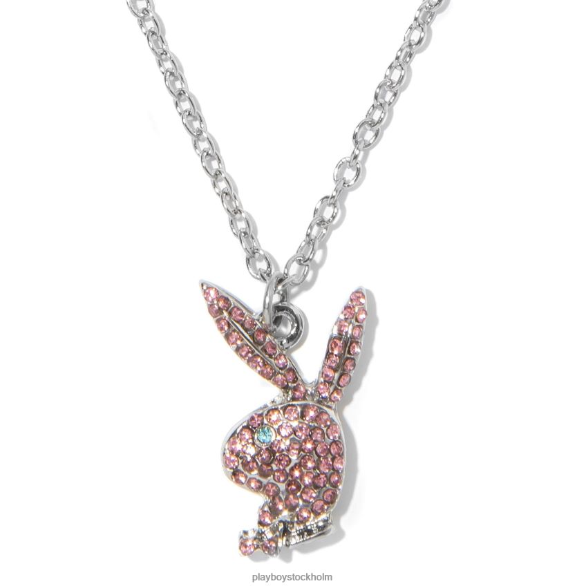 kaninhuvud pave halsband Playboy kvinnor 62L66F1620 silver/rosa tillbehör