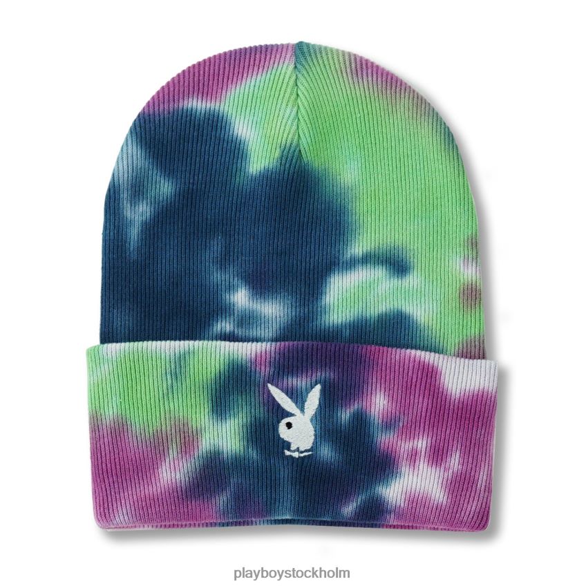 kaninhuvud stickad beanie tie dye Playboy män 62L66F722 lila passion tillbehör