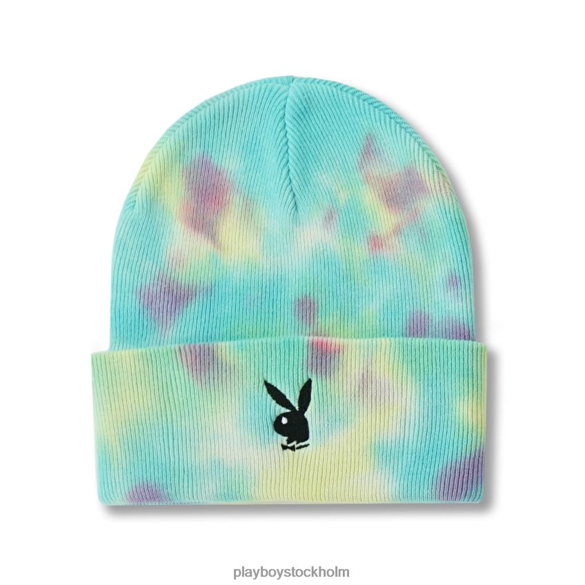 kaninhuvud stickad beanie tie dye Playboy män 62L66F723 hallondimma tillbehör