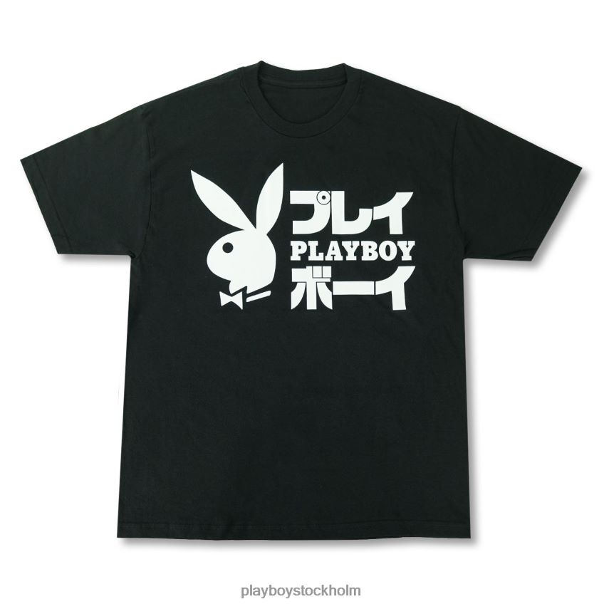 kanji stacked kanin huvud t-shirt Playboy män 62L66F140 svart Kläder