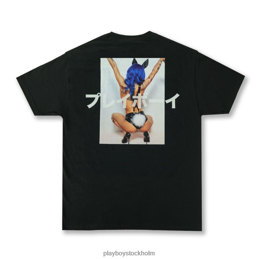 kanji t-shirt Playboy x Coi Leray män 62L66F326 svart Kläder