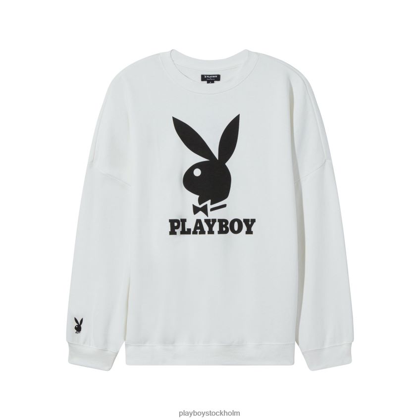 klassisk crewneck Playboy kvinnor 62L66F1079 vit alyssum Kläder