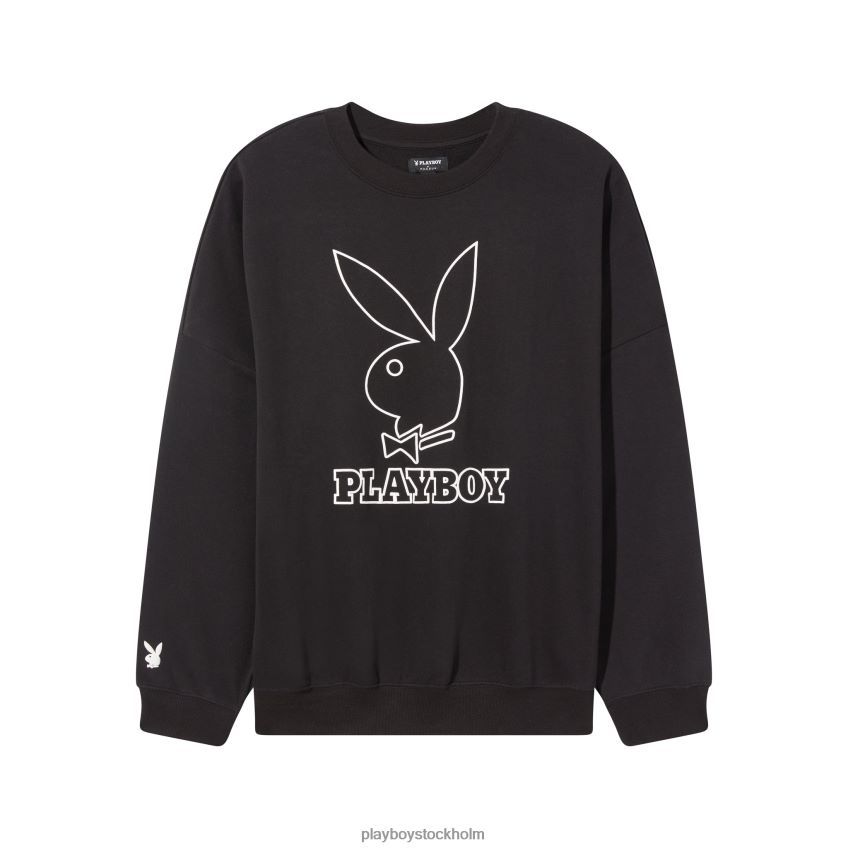 klassisk crewneck Playboy kvinnor 62L66F1080 antracit Kläder