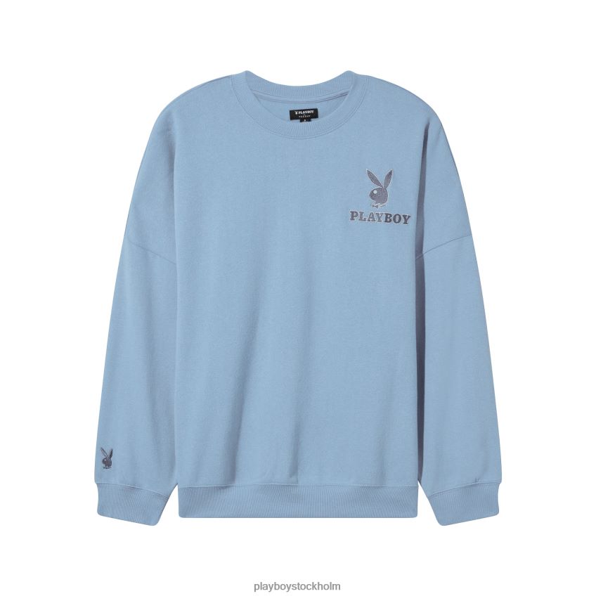 klassisk crewneck Playboy kvinnor 62L66F1116 marina blå Kläder